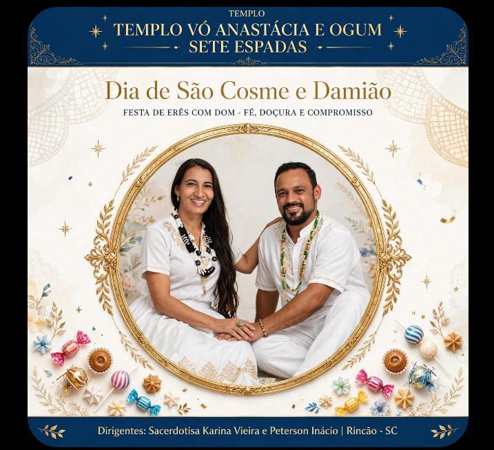 Rincão se prepara para a Festa de São Cosme e Damião, Erês e Doum no Templo Vó Anastácia e Ogum Sete Espadas